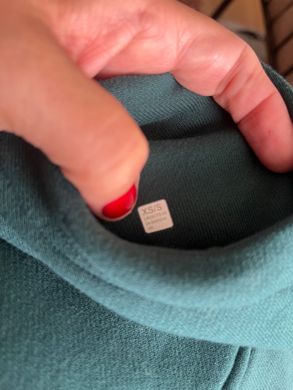 Lululemon Scuba Oversized Funnel-Neck Half Zip in a teal color - Picture 9 of 9